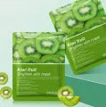 Korean skincare product packaging with text and images of fruits on a white background