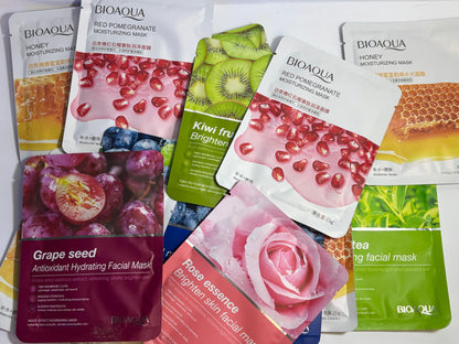 


Bioaqua facial mask set – honey, blueberry, rose, aloe vera – moisturizing, anti-wrinkle, brightening – best price Pakistan



