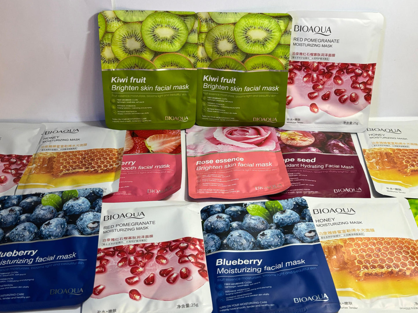 Ownself BioAqua Moisturizing Facial Mask Blueberry single pack front view

Ownself BioAqua Moisturizing Facial Mask Strawberry pack close-up

Ownself BioAqua Green Tea Facial Mask single sheet photo

Ownself BioAqua Cherry Essence Moisturizing Mask packaging

Ownself BioAqua Rose Essence Facial Mask single pack flat lay

BioAqua sheet mask single pack usage demo on face

BioAqua moisturizing mask with natural extracts lifestyle photo