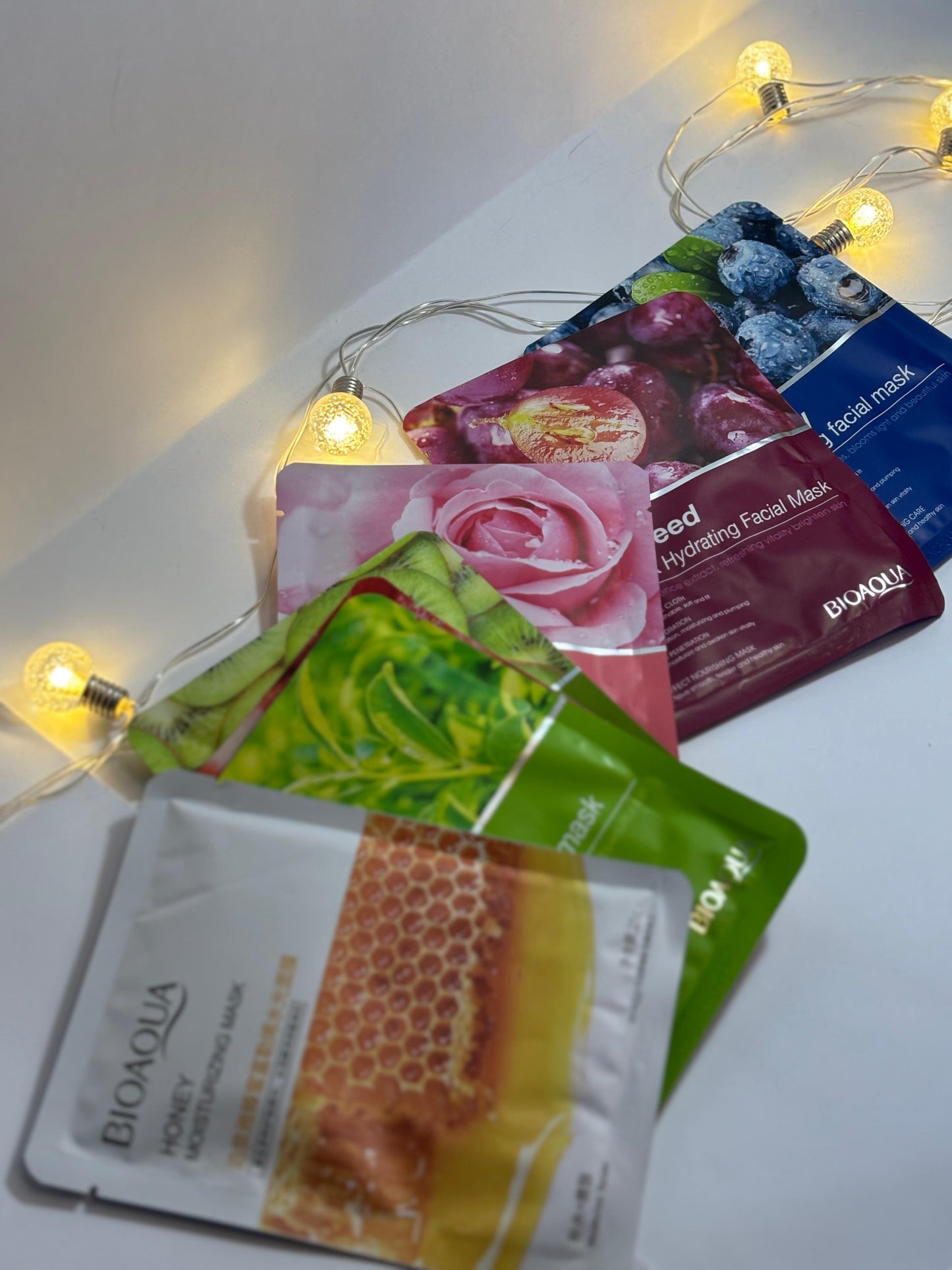 Ownself BioAqua Moisturizing Facial Mask Blueberry single pack front view

Ownself BioAqua Moisturizing Facial Mask Strawberry pack close-up

Ownself BioAqua Green Tea Facial Mask single sheet photo

Ownself BioAqua Cherry Essence Moisturizing Mask packaging

Ownself BioAqua Rose Essence Facial Mask single pack flat lay

BioAqua sheet mask single pack usage demo on face

BioAqua moisturizing mask with natural extracts lifestyle photo