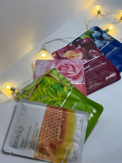 Ownself BioAqua Moisturizing Facial Mask Blueberry single pack front view

Ownself BioAqua Moisturizing Facial Mask Strawberry pack close-up

Ownself BioAqua Green Tea Facial Mask single sheet photo

Ownself BioAqua Cherry Essence Moisturizing Mask packaging

Ownself BioAqua Rose Essence Facial Mask single pack flat lay

BioAqua sheet mask single pack usage demo on face

BioAqua moisturizing mask with natural extracts lifestyle photo