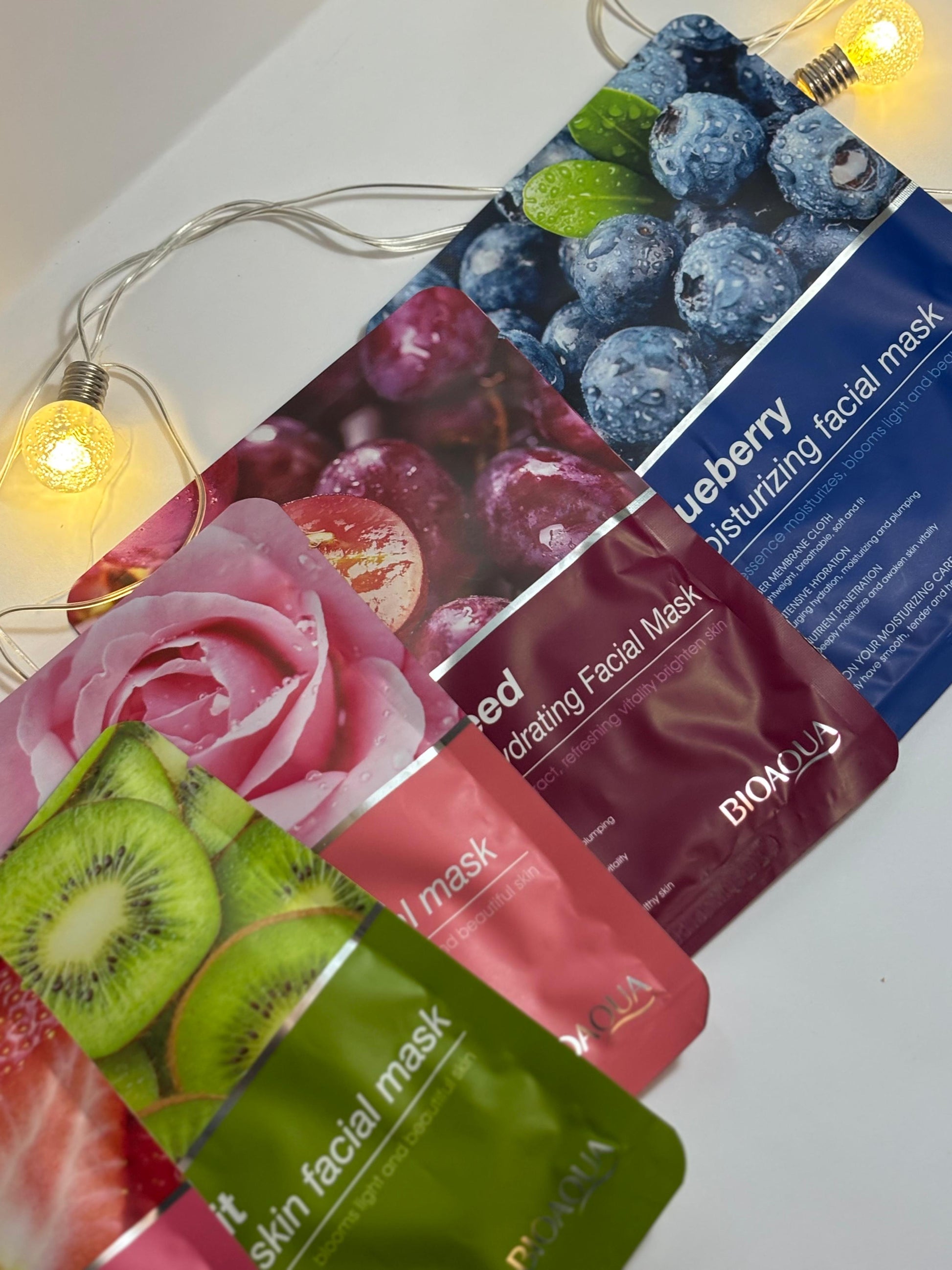 Ownself BioAqua Moisturizing Facial Mask Blueberry single pack front view

Ownself BioAqua Moisturizing Facial Mask Strawberry pack close-up

Ownself BioAqua Green Tea Facial Mask single sheet photo

Ownself BioAqua Cherry Essence Moisturizing Mask packaging

Ownself BioAqua Rose Essence Facial Mask single pack flat lay

BioAqua sheet mask single pack usage demo on face

BioAqua moisturizing mask with natural extracts lifestyle photo