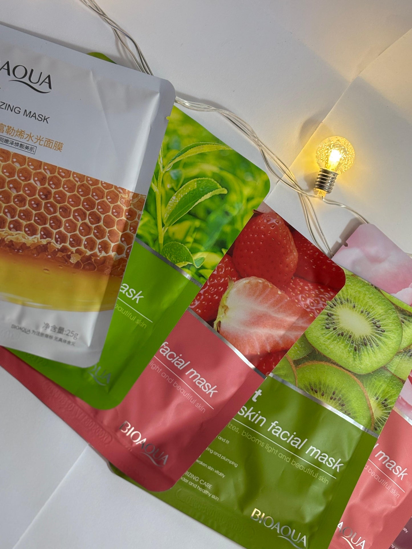 Ownself BioAqua Moisturizing Facial Mask Blueberry single pack front view

Ownself BioAqua Moisturizing Facial Mask Strawberry pack close-up

Ownself BioAqua Green Tea Facial Mask single sheet photo

Ownself BioAqua Cherry Essence Moisturizing Mask packaging

Ownself BioAqua Rose Essence Facial Mask single pack flat lay

BioAqua sheet mask single pack usage demo on face

BioAqua moisturizing mask with natural extracts lifestyle photo