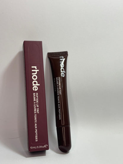 Rhode Peptide Lip Tint in Espresso shade – hydrating peptide-infused lip care with deep brown tint, smooth glossy finish, cruelty-free clean beauty.