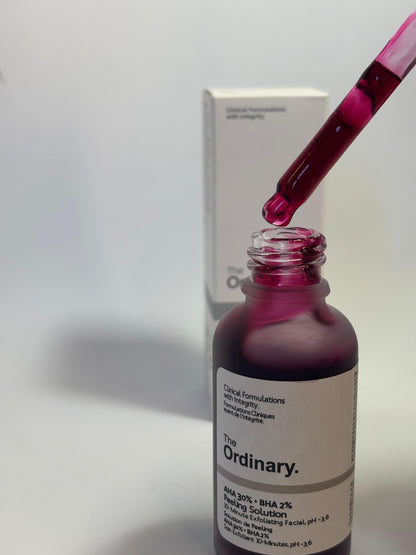 AHA 30% BHA 2% peeling solution for exfoliating and clear smooth skin